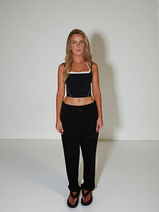 Two Tone Halter Singlet