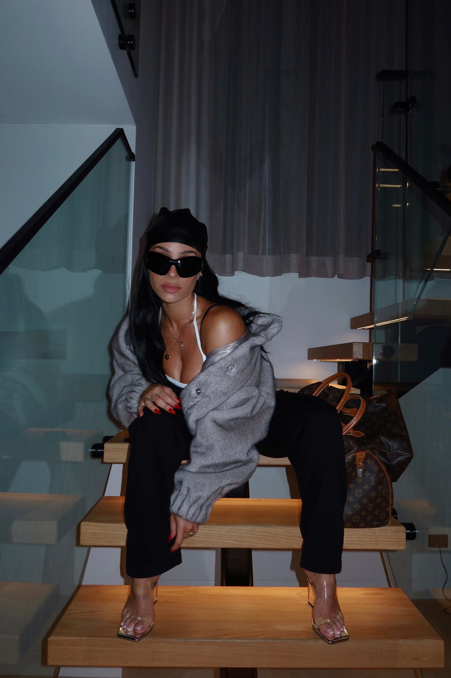 Two Tone Halter Singlet